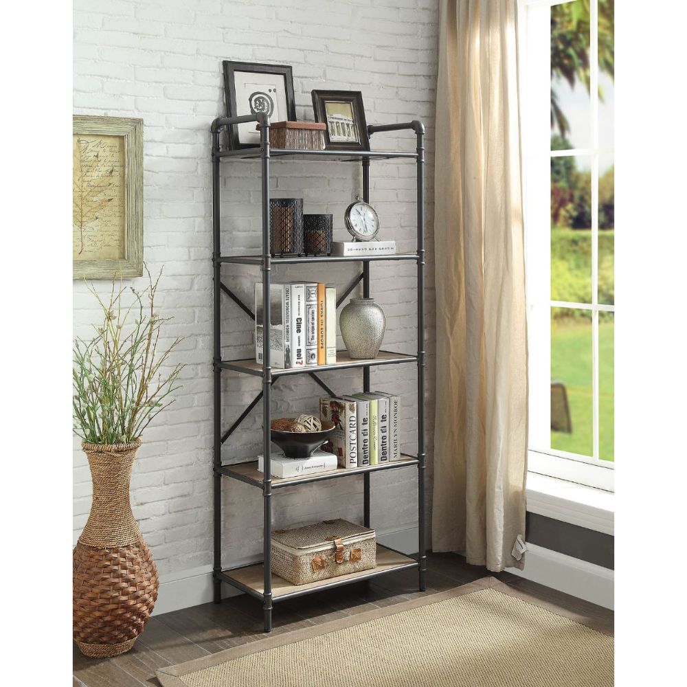 Itzel Oak Bookshelf - Ornate Home
