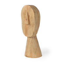 Ivan Brown Large Wooden Head Sculpture - Ornate Home