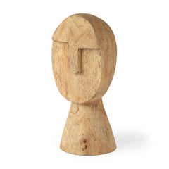 Ivan Brown Medium Wooden Head Sculpture - Ornate Home