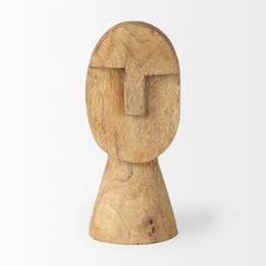 Ivan Brown Medium Wooden Head Sculpture - Ornate Home