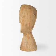 Ivan Brown Medium Wooden Head Sculpture - Ornate Home