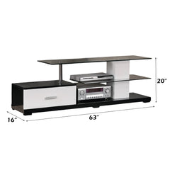 Ivana White & Black TV Stand - Ornate Home