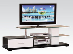 Ivana White & Black TV Stand - Ornate Home