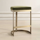 Ivanna Brass Moss Counter Stool - Ornate Home