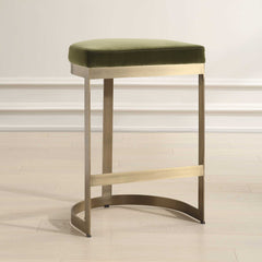 Ivanna Brass Moss Counter Stool - Ornate Home