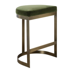 Ivanna Brass Moss Counter Stool - Ornate Home