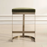Ivanna Brass Moss Counter Stool - Ornate Home