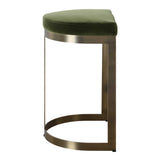 Ivanna Brass Moss Counter Stool - Ornate Home