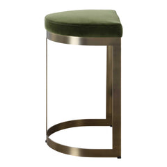 Ivanna Brass Moss Counter Stool - Ornate Home