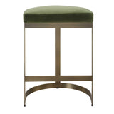 Ivanna Brass Moss Counter Stool - Ornate Home