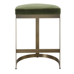 Ivanna Brass Moss Counter Stool - Ornate Home