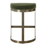 Ivanna Brass Moss Counter Stool - Ornate Home