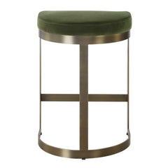 Ivanna Brass Moss Counter Stool - Ornate Home
