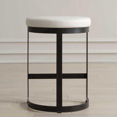 Ivanna White Counter Stool - Ornate Home