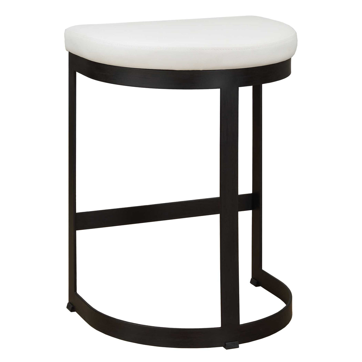 Ivanna White Counter Stool - Ornate Home