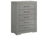 Ives Grey High Gloss Chest - Ornate Home