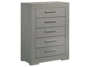 Ives Grey High Gloss Chest - Ornate Home