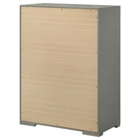 Ives Grey High Gloss Chest - Ornate Home