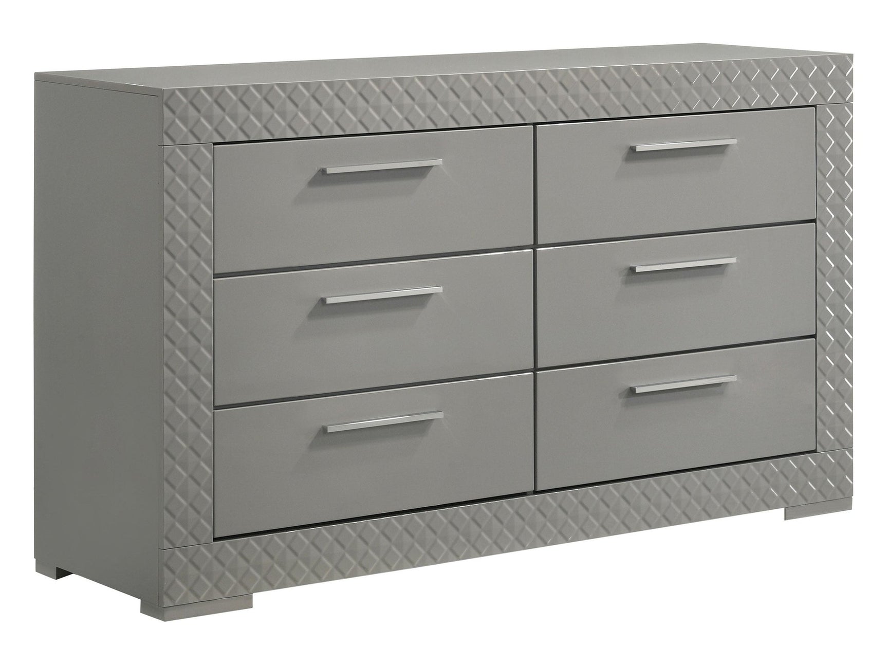 Ives Grey High Gloss Dresser - Ornate Home