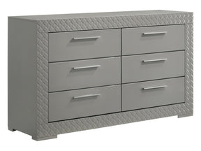 Ives Grey High Gloss Dresser - Ornate Home