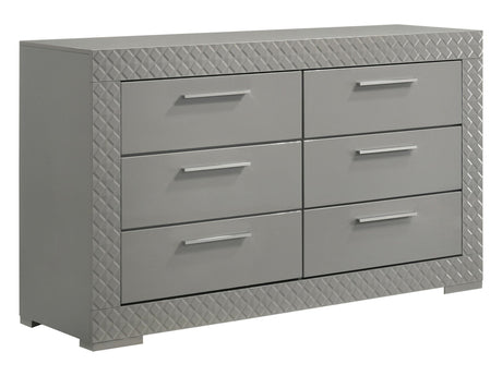Ives Grey High Gloss Dresser - Ornate Home