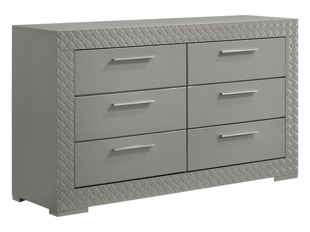 Ives Grey High Gloss Dresser - Ornate Home