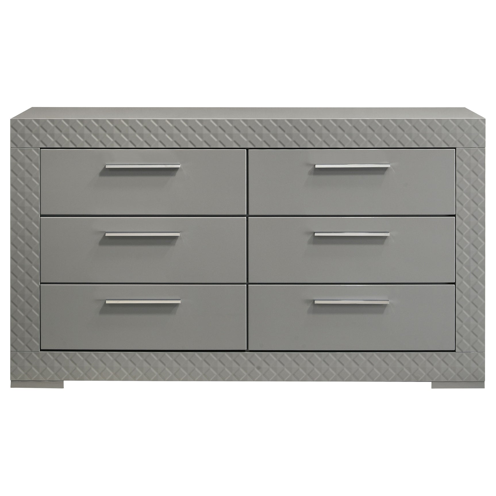Ives Grey High Gloss Dresser - Ornate Home