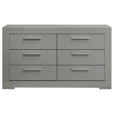 Ives Grey High Gloss Dresser - Ornate Home
