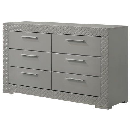 Ives Grey High Gloss Dresser - Ornate Home