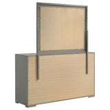 Ives Grey High Gloss Dresser and Mirror - Ornate Home