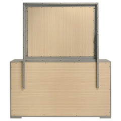 Ives Grey High Gloss Dresser and Mirror - Ornate Home