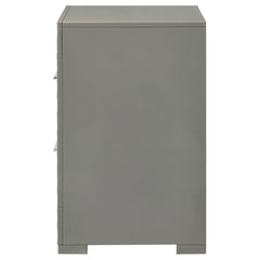 Ives Grey High Gloss Nightstand - Ornate Home