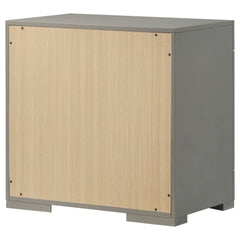 Ives Grey High Gloss Nightstand - Ornate Home
