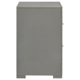 Ives Grey High Gloss Nightstand - Ornate Home