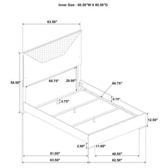 Ives Grey High Gloss Queen Panel Bed - Ornate Home