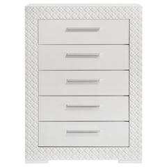 Ives White High Gloss Chest - Ornate Home