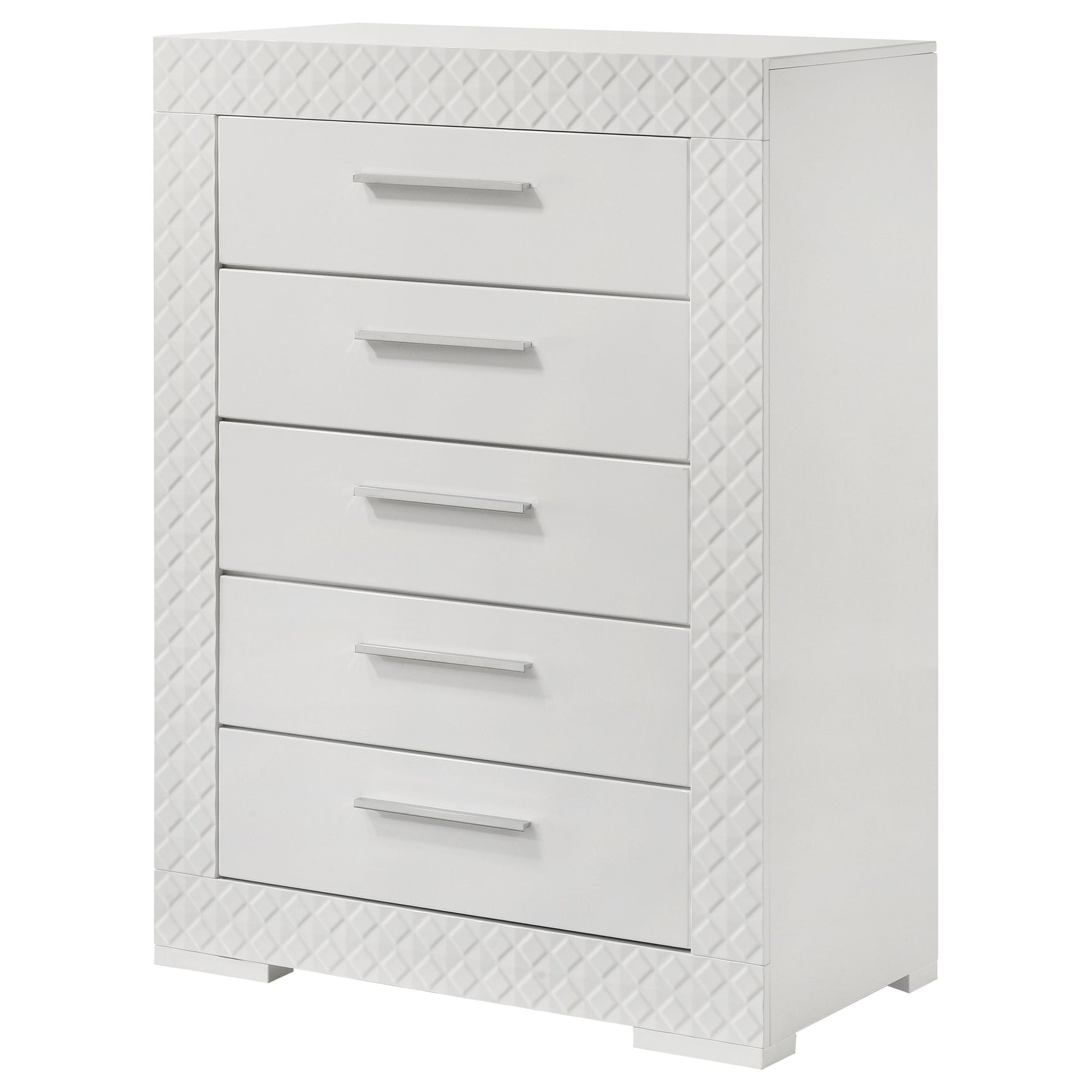 Ives White High Gloss Chest - Ornate Home