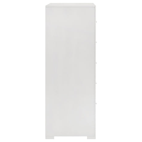 Ives White High Gloss Chest - Ornate Home