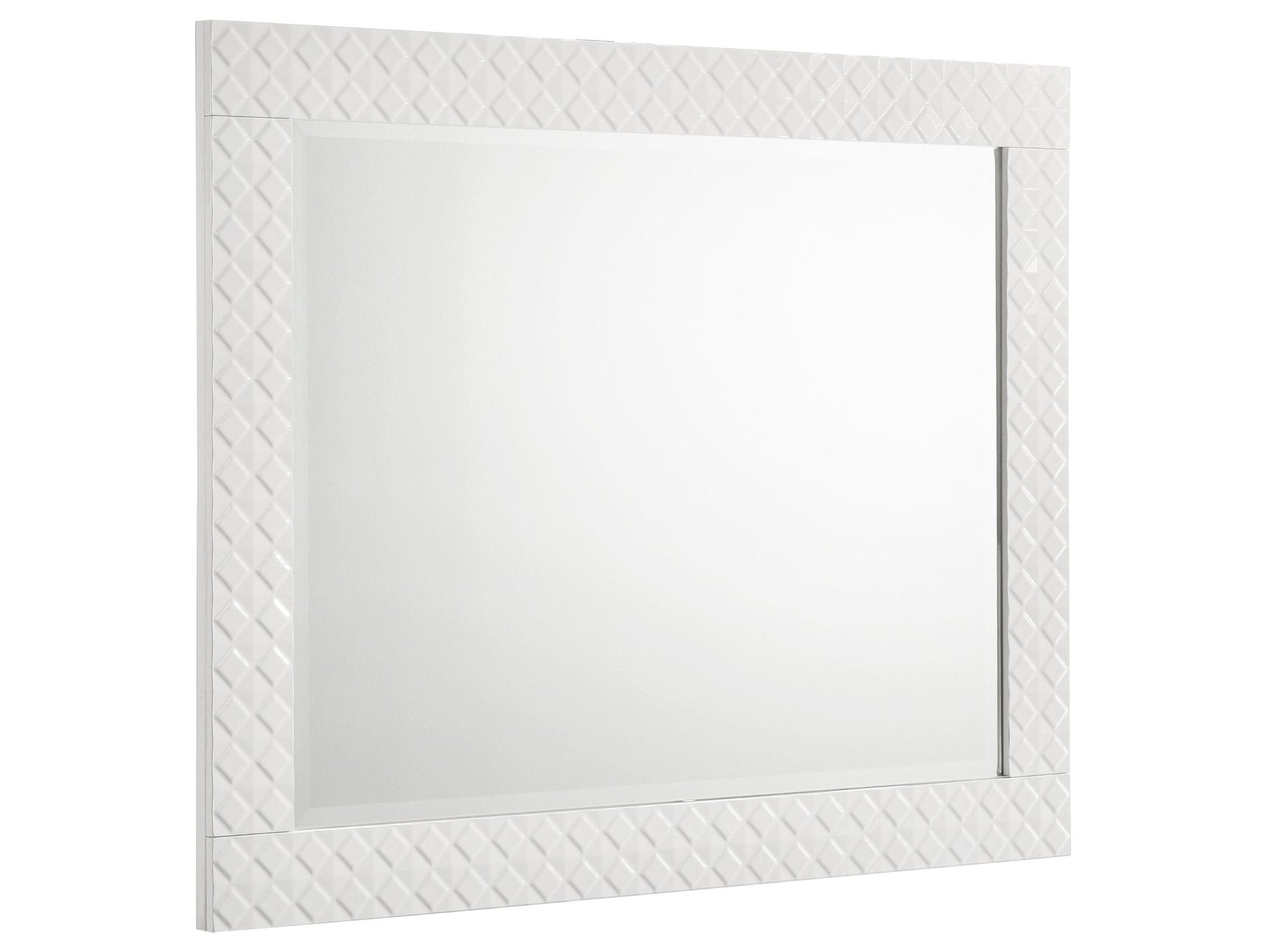 Ives White High Gloss Dresser Mirror - Ornate Home