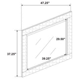 Ives White High Gloss Dresser Mirror - Ornate Home