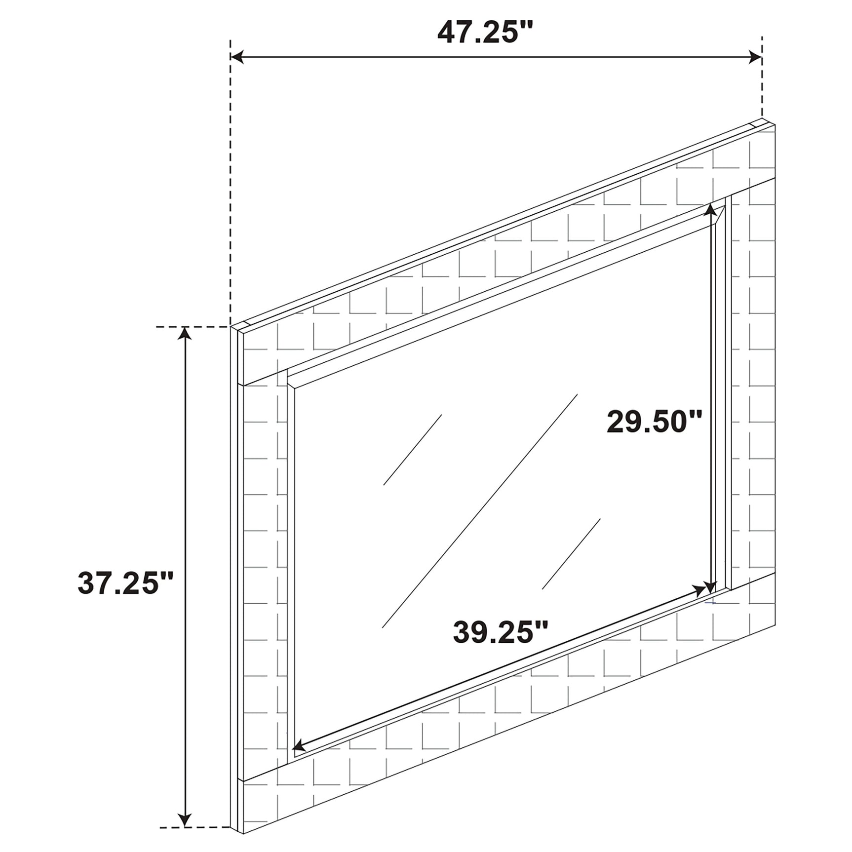 Ives White High Gloss Dresser Mirror - Ornate Home