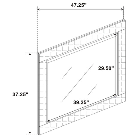 Ives White High Gloss Dresser Mirror - Ornate Home