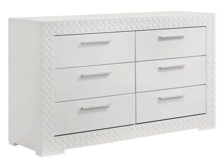Ives White High Gloss Dresser - Ornate Home