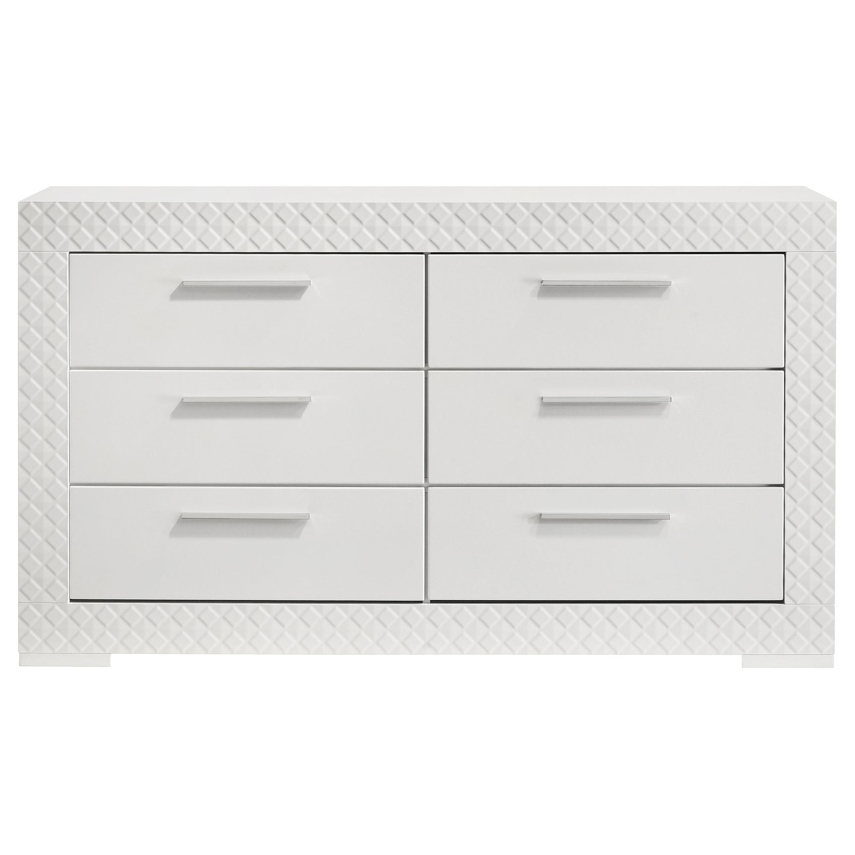 Ives White High Gloss Dresser - Ornate Home