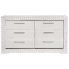 Ives White High Gloss Dresser - Ornate Home