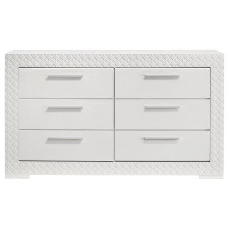 Ives White High Gloss Dresser - Ornate Home
