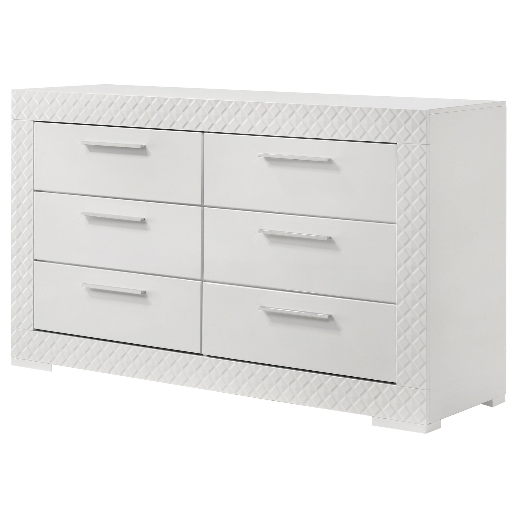 Ives White High Gloss Dresser - Ornate Home