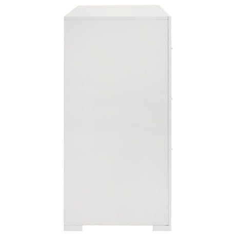 Ives White High Gloss Dresser - Ornate Home