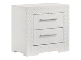 Ives White High Gloss Nightstand - Ornate Home