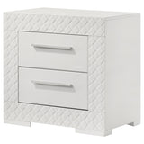 Ives White High Gloss Nightstand - Ornate Home